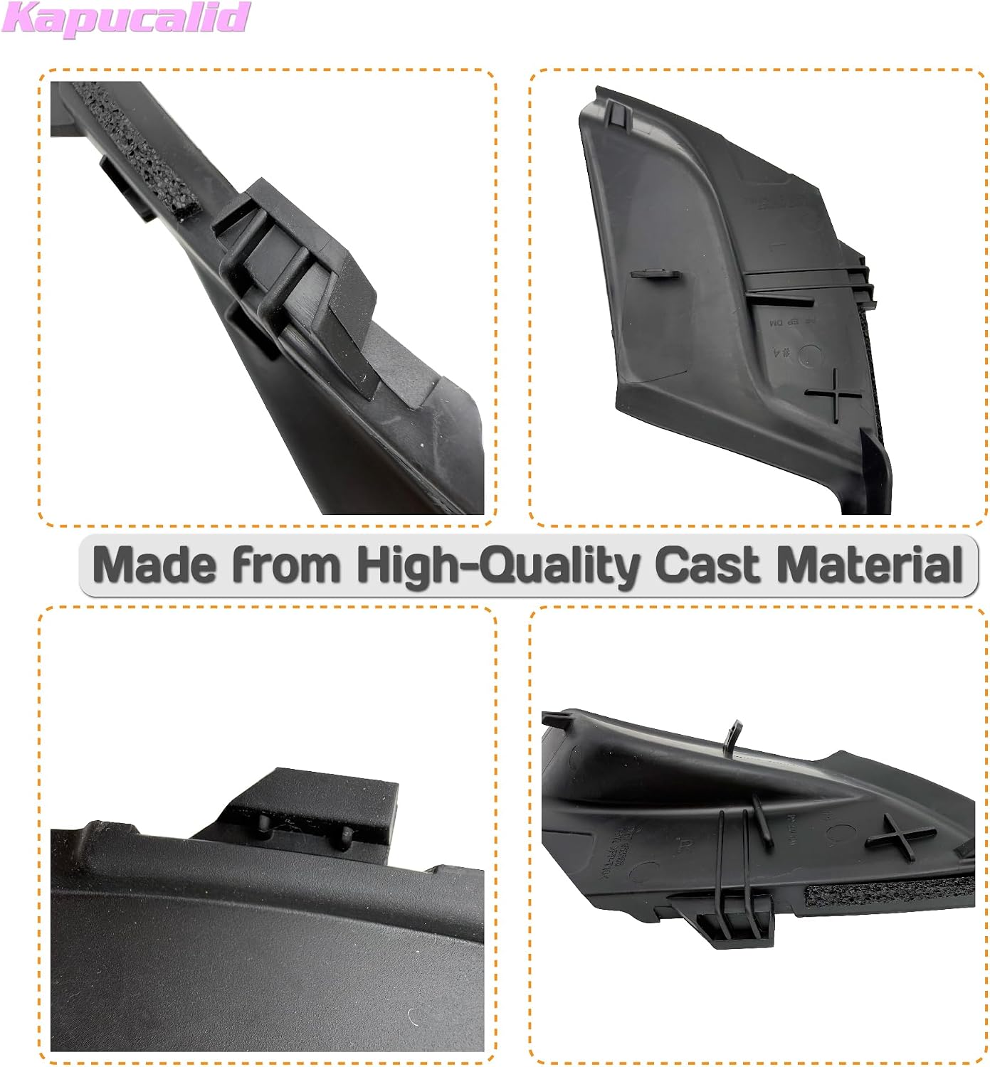 Windshield Wiper Cowl Cover Trim 2PCS Left & Right for Toyota Sienna 2011-2020, Replacement for 53866-08020 53867-08020, Wiper Cowl Panel Side Fender End Caps