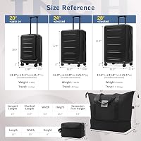 Amazon.com | Merax Luggage Sets 5 Piece,Front Open Hardshell