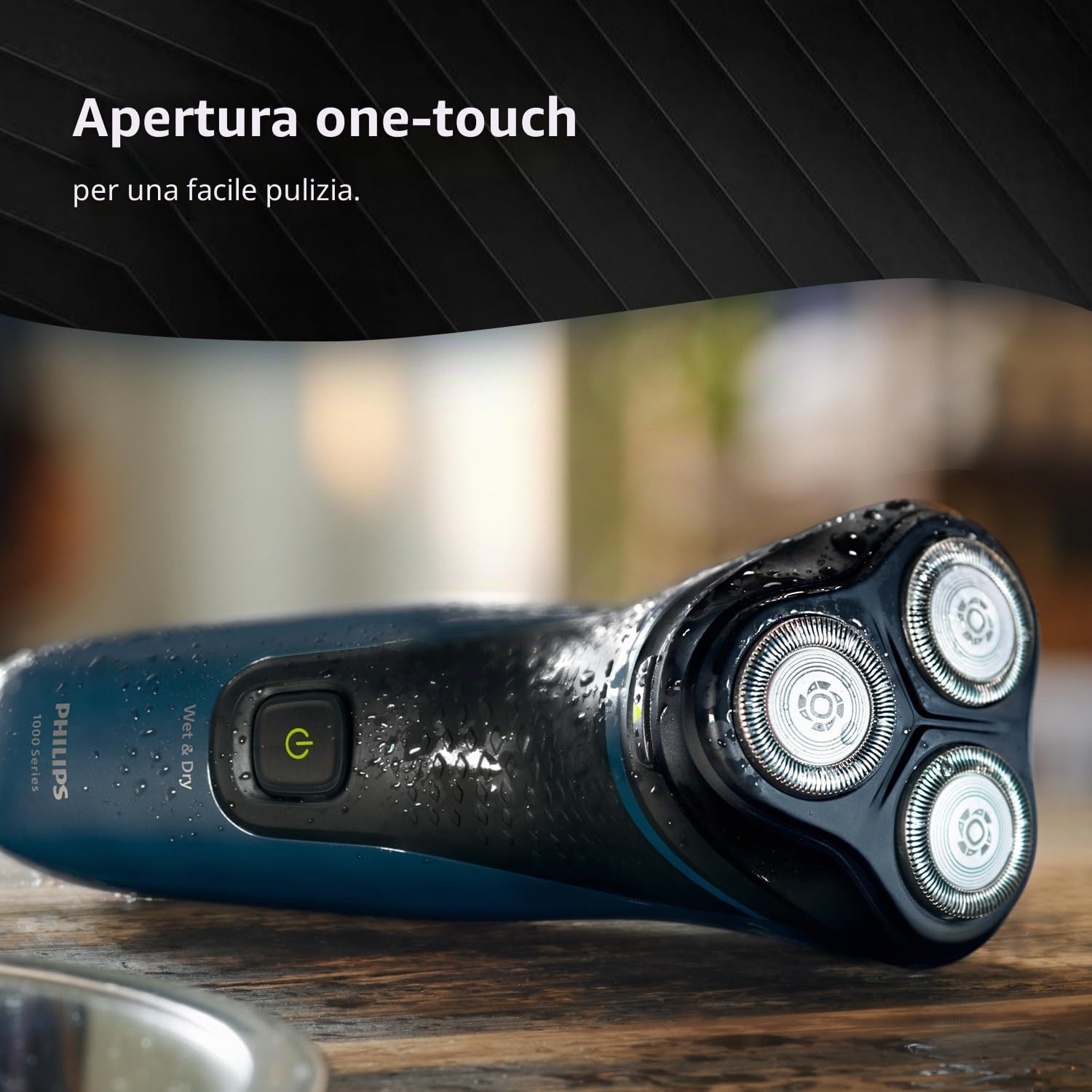 Philips Rasoio elettrico per uomo, rasatura umida e a secco, testine flottanti 3D, 27 lame autoaffilanti, senza fili, impermeabile S1151/03 (nuovo modello)