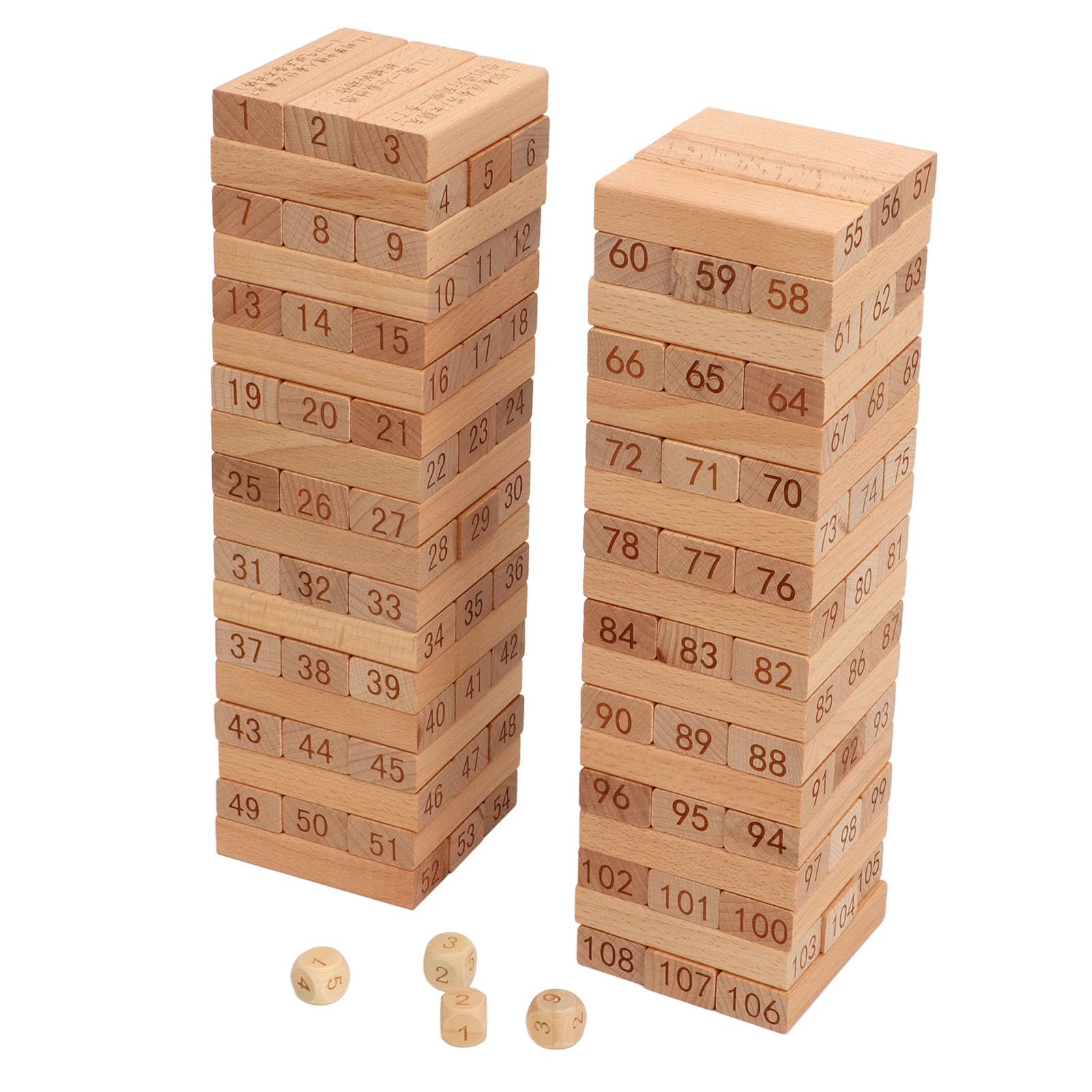 EMUKOEP Gioco con Blocchi di Legno Gioco da Tavolo con Blocchi Cadenti per Divertenti Riunioni di Famiglia per Bambini di età Superiore a 3 Anni Materiale in Faggio