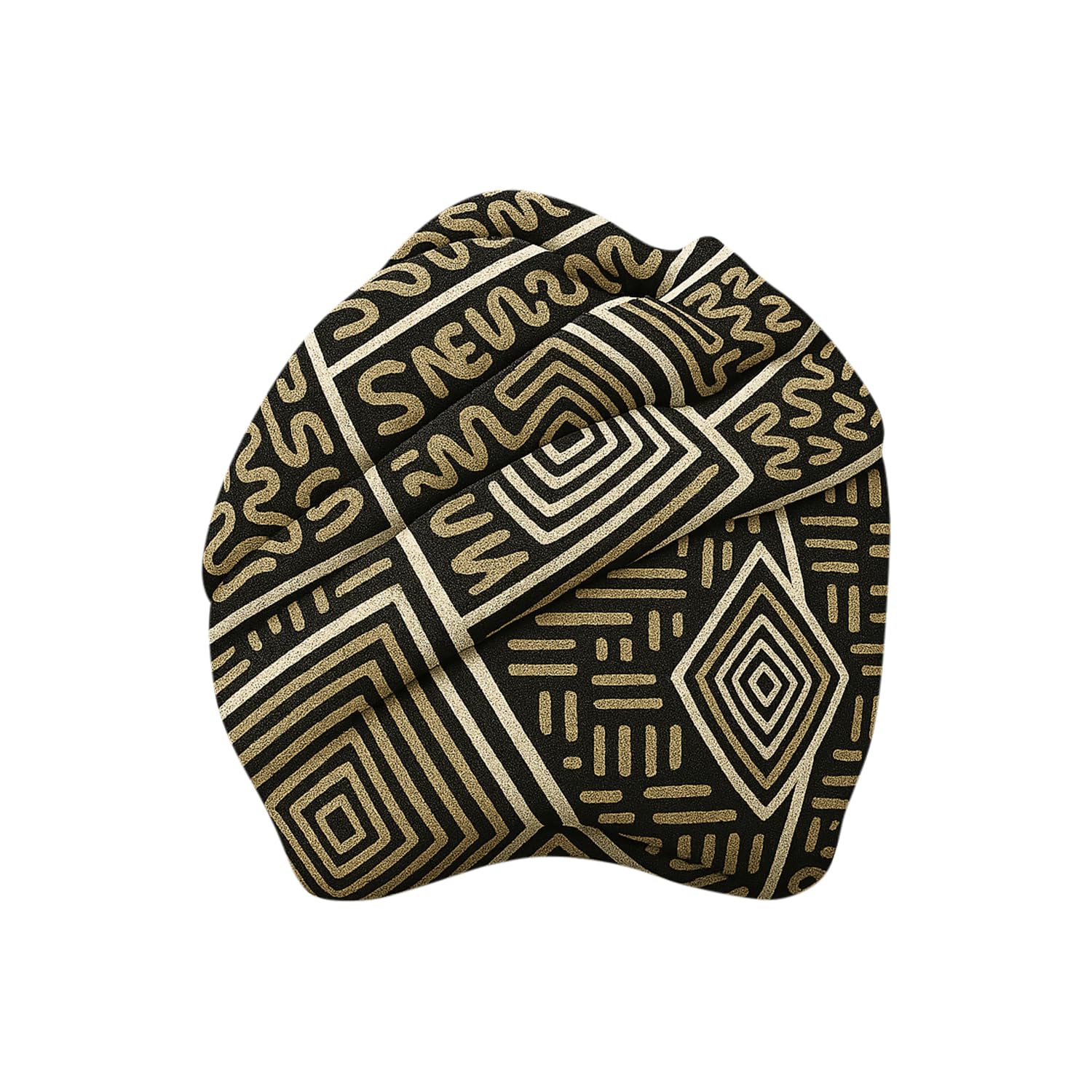 Queen Teti Design Headwrap, Polyester & cotton Blend Hair Wrap, Lightweight Head Scarf for Women, Scarves and Head Coverings, Stylish Hair Scarves and Wraps for Women's Hair