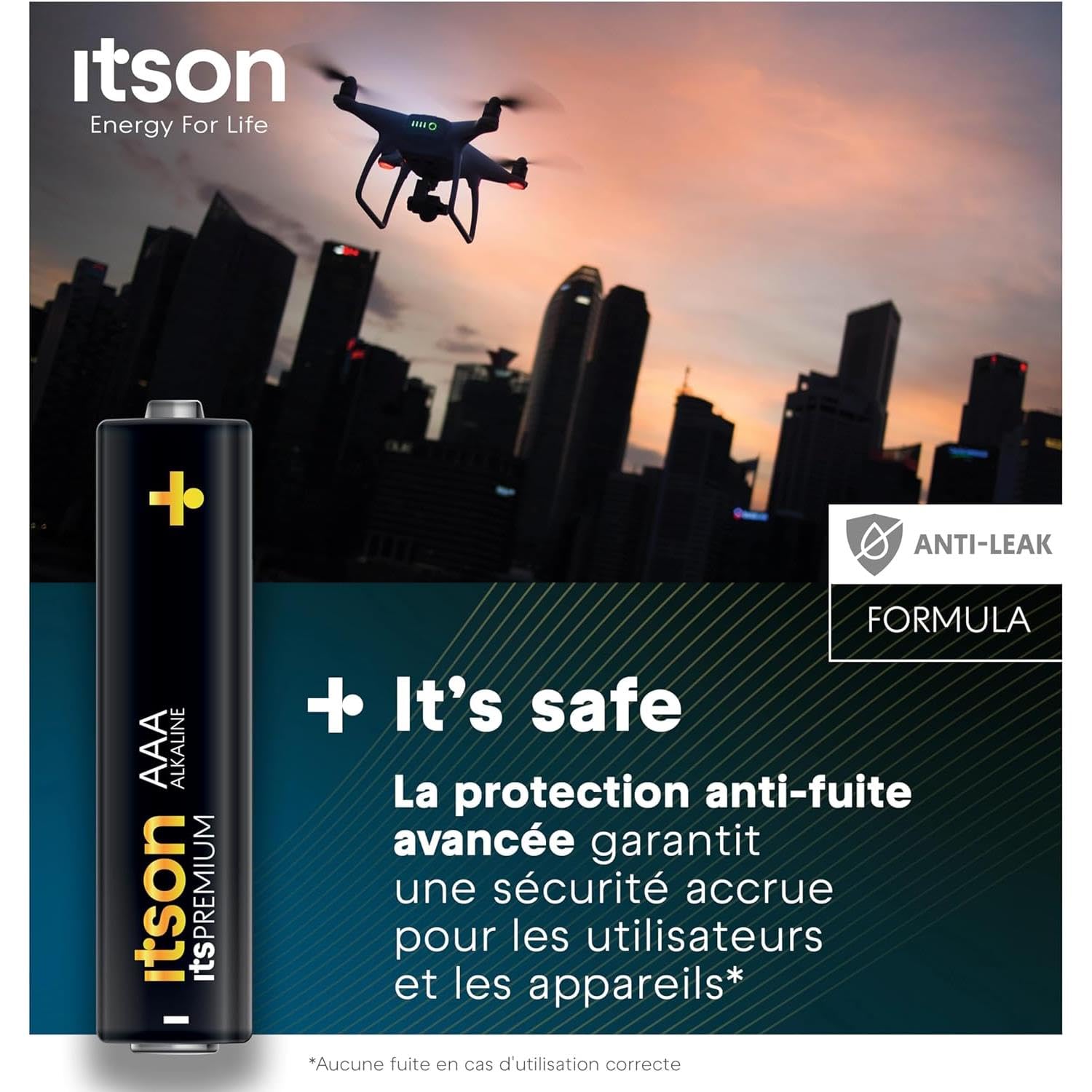 ITSON Pack de 6 x 10 Piles Alcalines LR03/AAA 1,5V itsPREMIUM