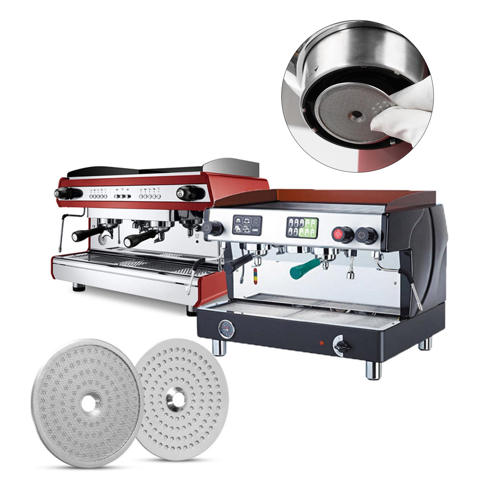 Rete di distribuzione dell'acqua Sinterizzata Maniglia Macchina da Caffè Piastra Polvere Disco Filtro Caffè Filtro Struttura in Acciaio Inox Maglia in Acciaio Inox