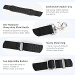 Hands Free Dog Leash, 8.5ft Adjustable Hands Free Leash for Medium Dogs, Versatile Handheld Crossbody Waist Lead with 3 Rings, Easy Adjust for Running Jogging Walking, Sponge Handle, Black