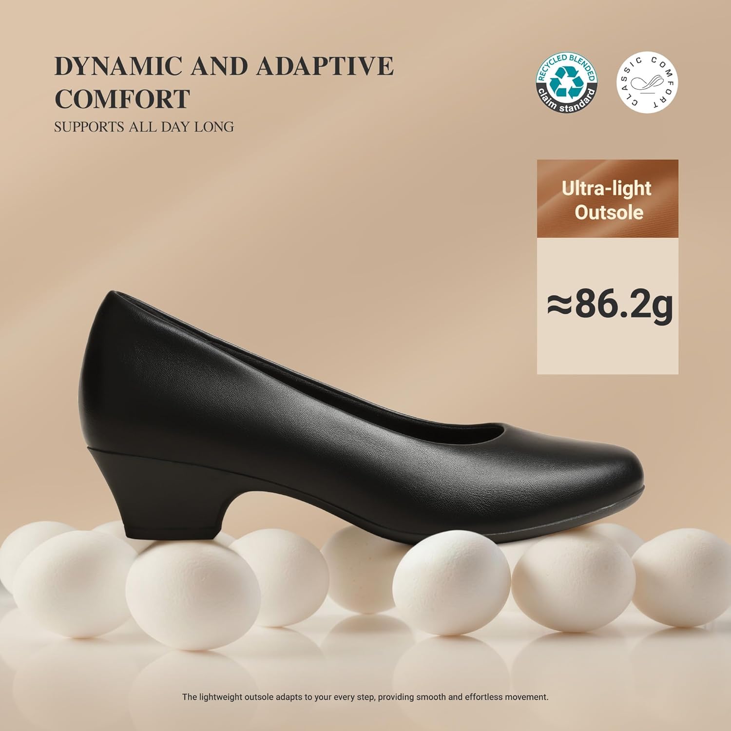 DREAM PAIRS Women's Chunky Closed Toe Dress Low Block Heels Comfortable Slip On Work Pumps Wedding Casual Shoes - Image 5