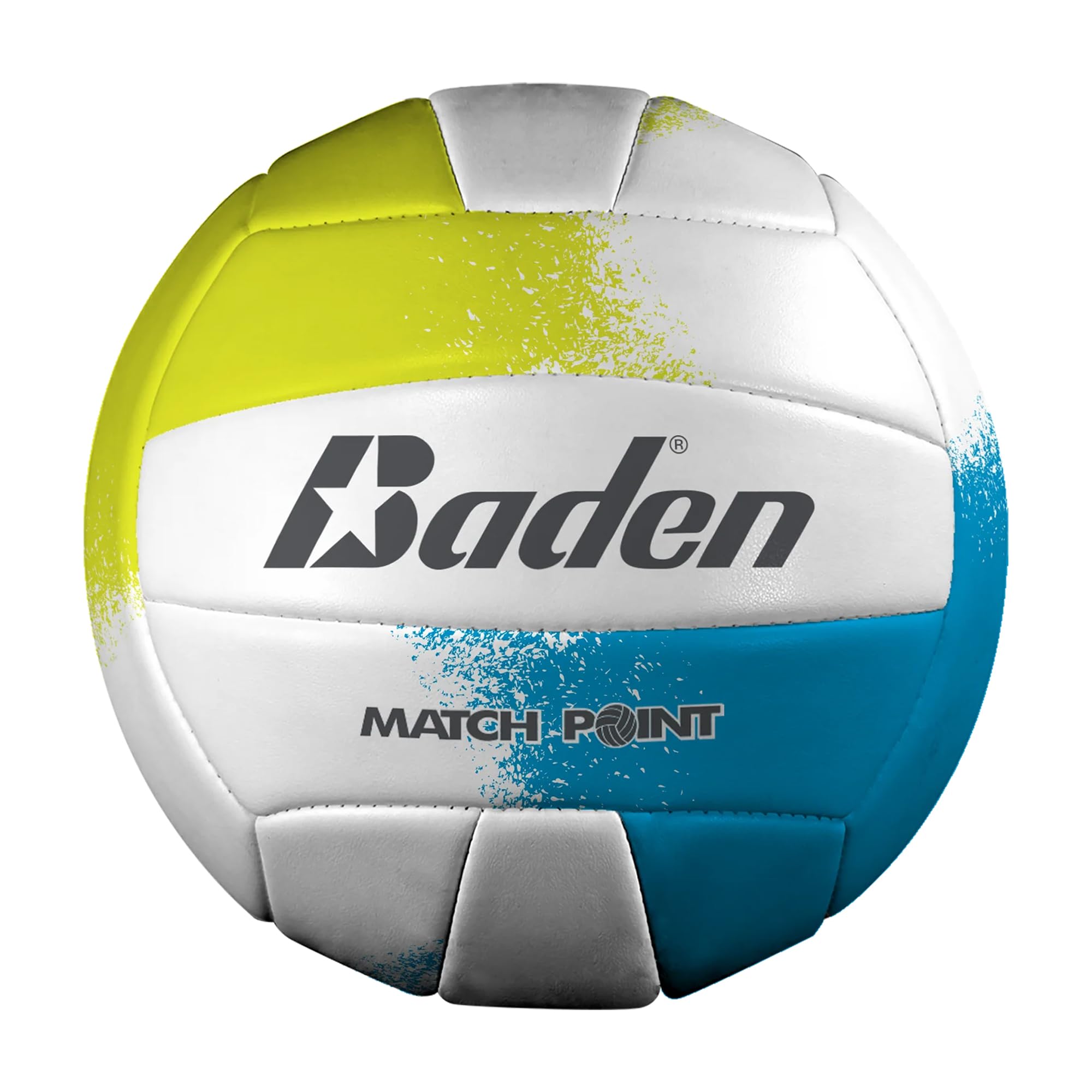 Baden Match Point Volleyball (Official Size), Neon Yellow/Blue
