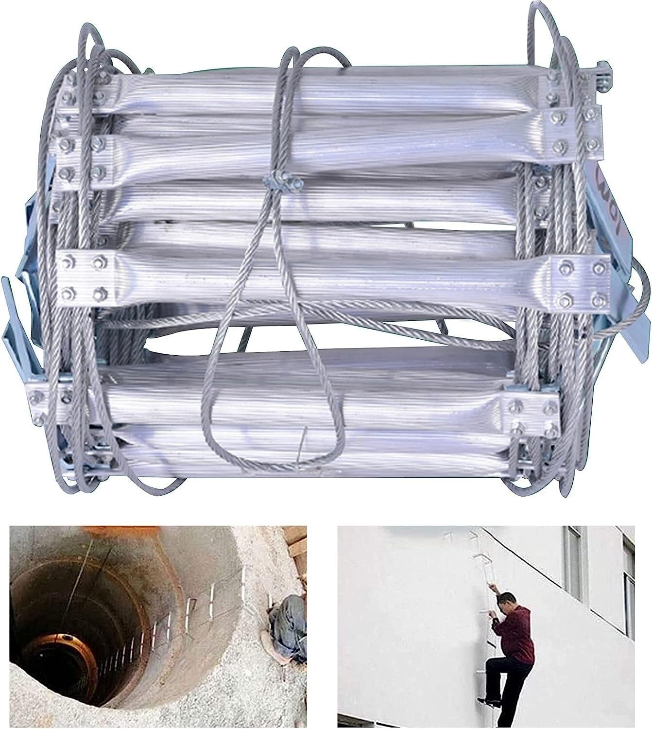 Rope Ladder Rescue, For Quick Use Windows And Balconies, Reusable, Easy To Deploy, For And(8m/26ft)