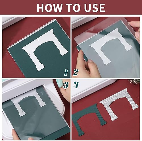 Miniatura 3 de GLOBLELAND 4 troqueles de corte temático navideño para chimenea, acero al carbono, plantillas de troquelado, medias de Navidad, troqueles de corte