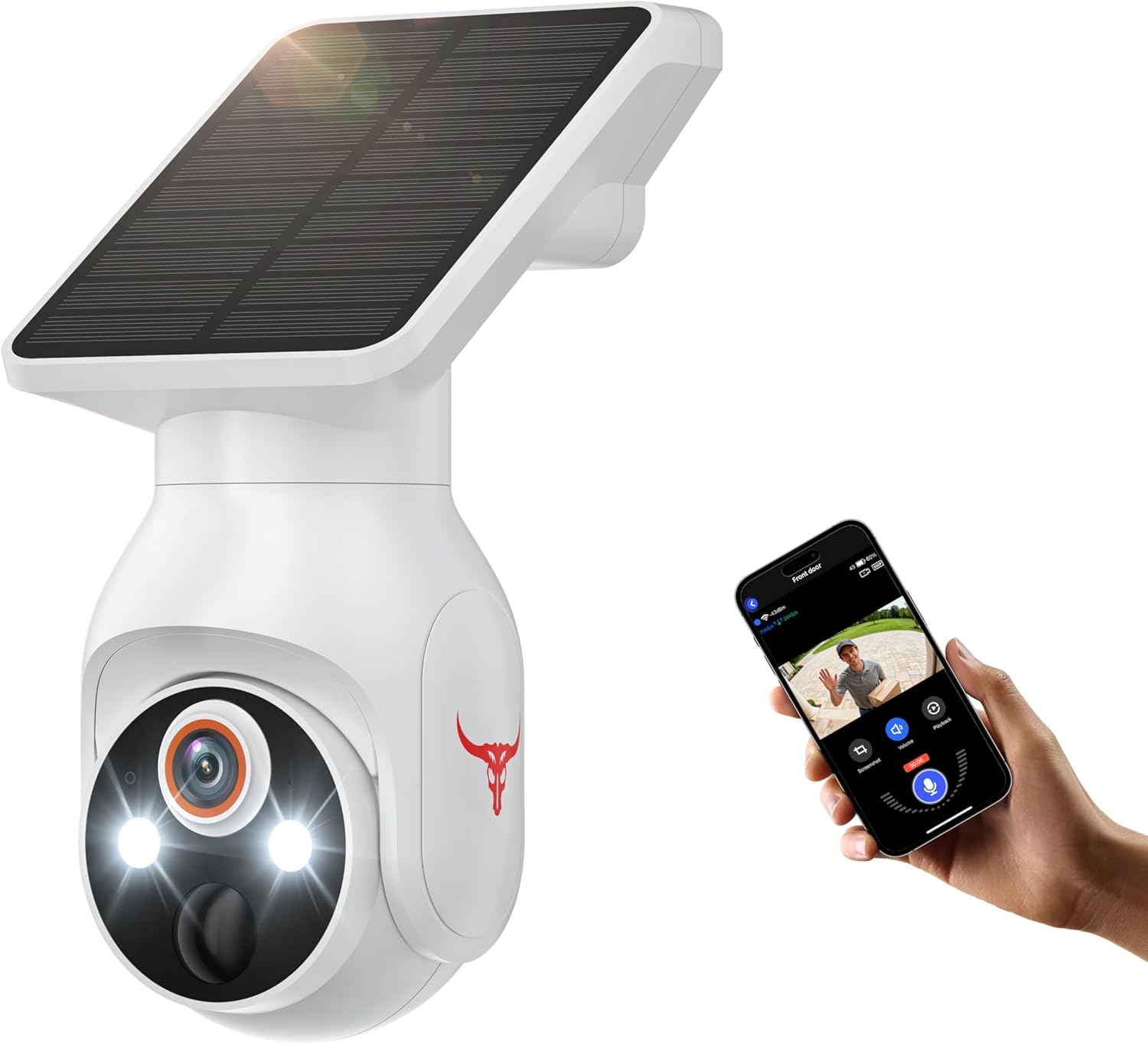 Security Camera Wireless with Solar Panel, Smart AI...