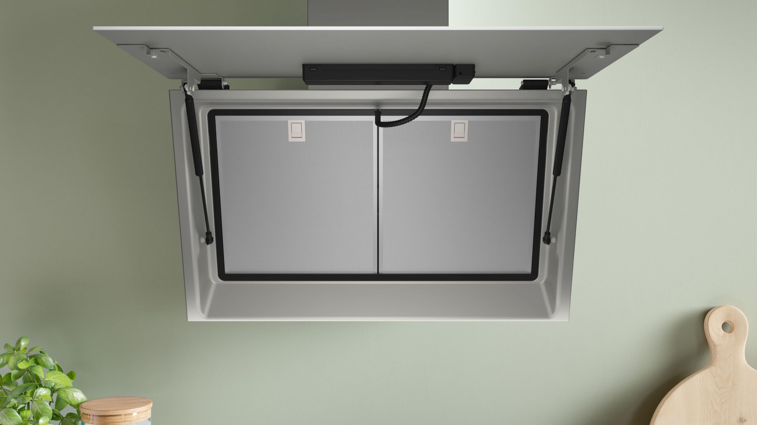 Bosch DWK81AN20 Hotte murale Série 6, 4 vitesses d'aspiration dont 1 intensive, 80 cm, Blanc avec finition en verre