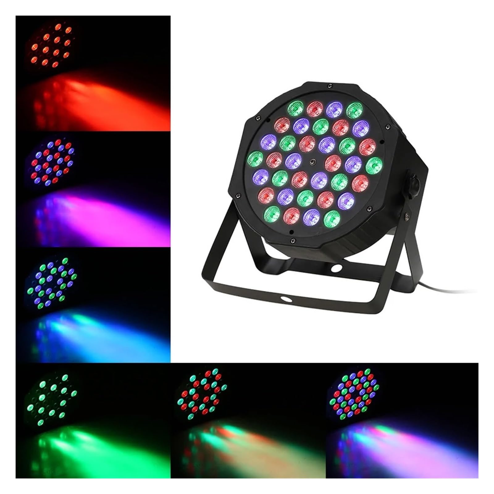 Światła imprezowe 36 LED RGBW 512 Stage Flat Par Efekt świetlny DJ Disco Party Holiday Christmas Bar Club Wedding Birthday Show Lights