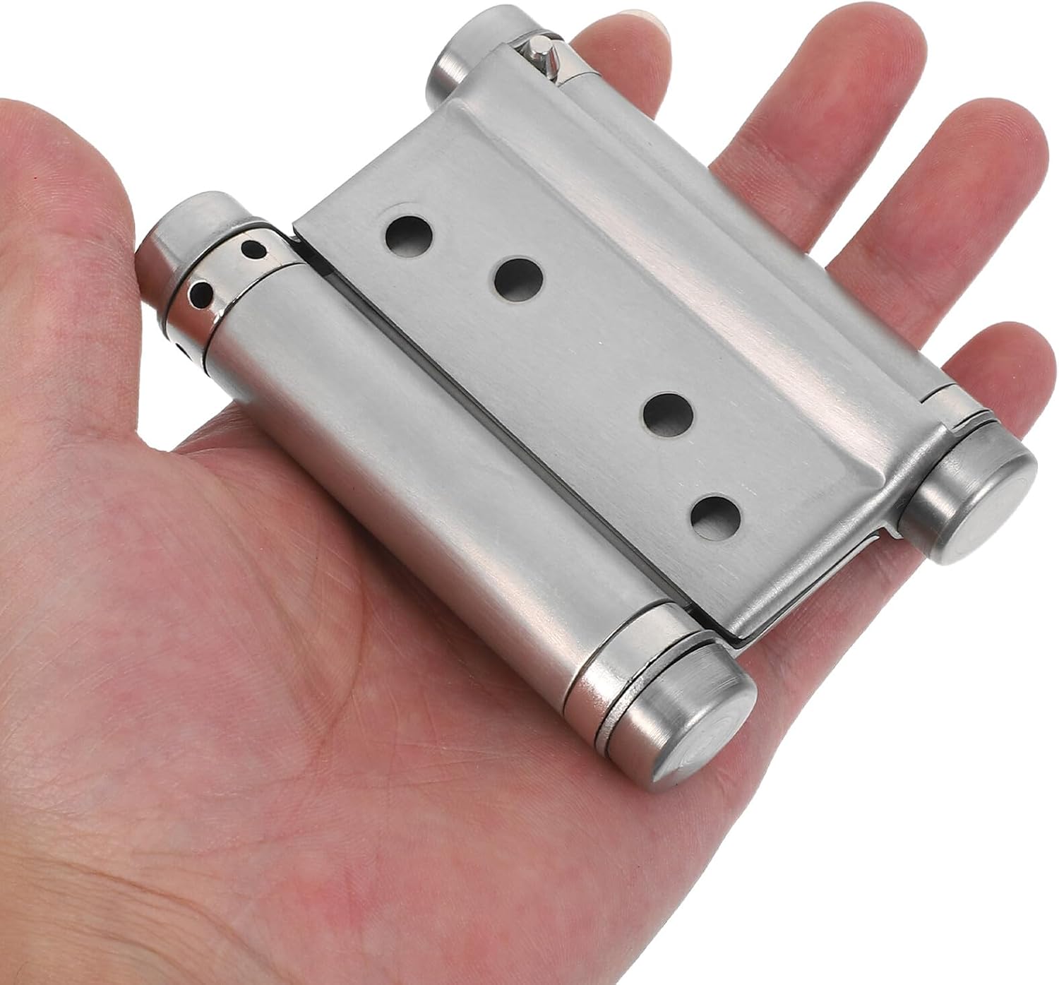 Didiseaon 4pcs Stainless Steel 3-inch Auto Close Double Spring Door Hinges for Commercial Swing Doors, Self Closing Heavy Duty Hinges Suitable for Salon, Bar, Cafe Interior Exterior Use