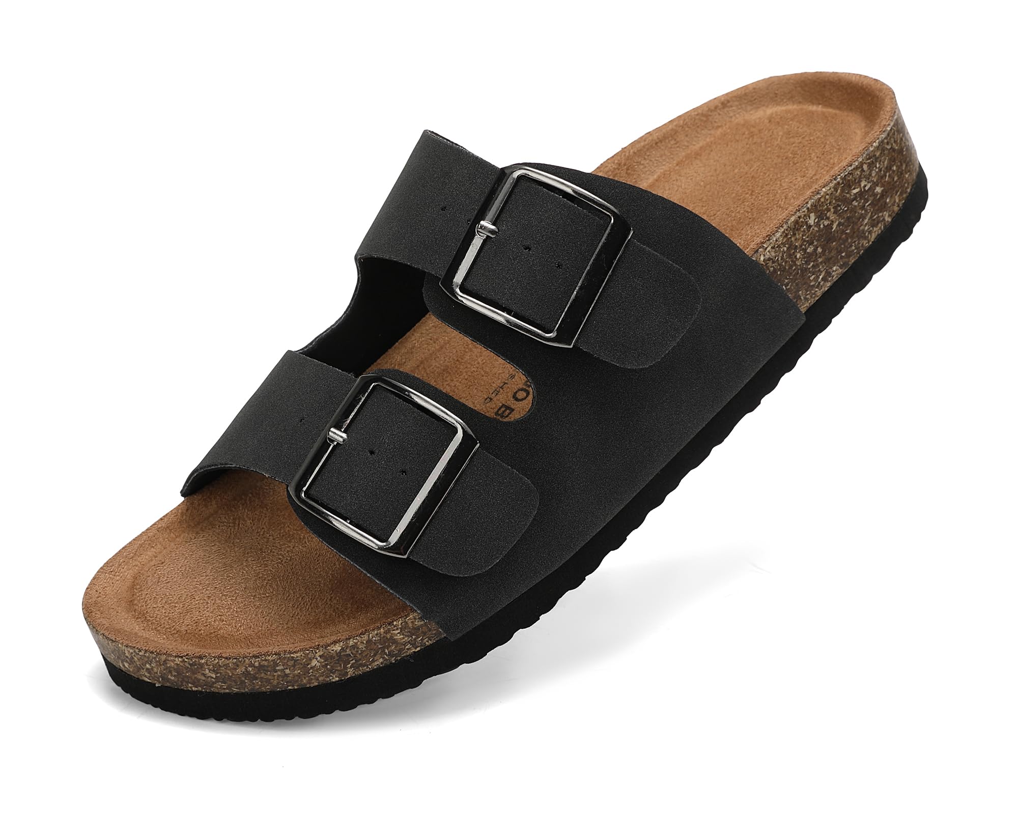 ARRIGO BELLO Mules Sandalias para Mujer con Punta Abierta Chanclas Corcho Zapatillas de Playa Interior