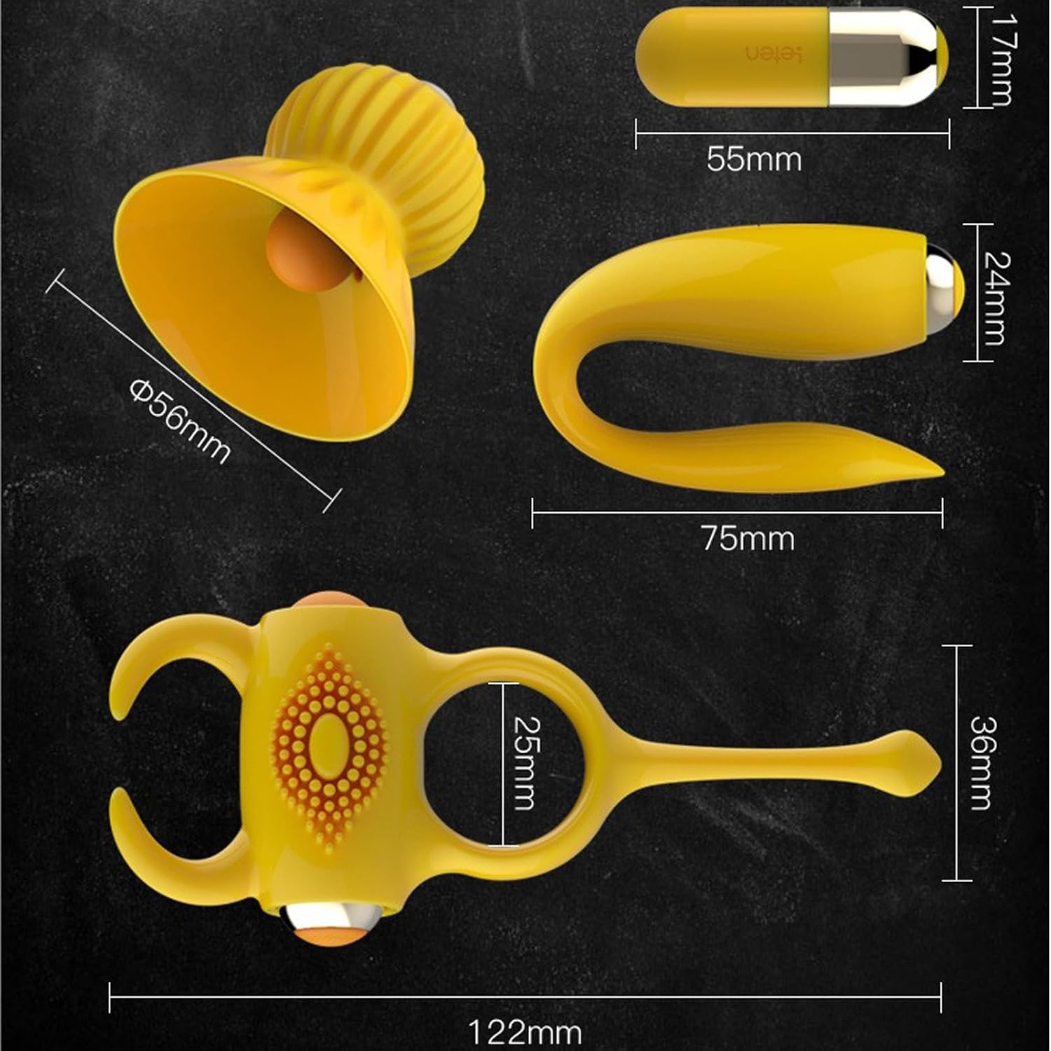 Massager Set - 5 Different Plays - Multiple Combination Massaging Tools