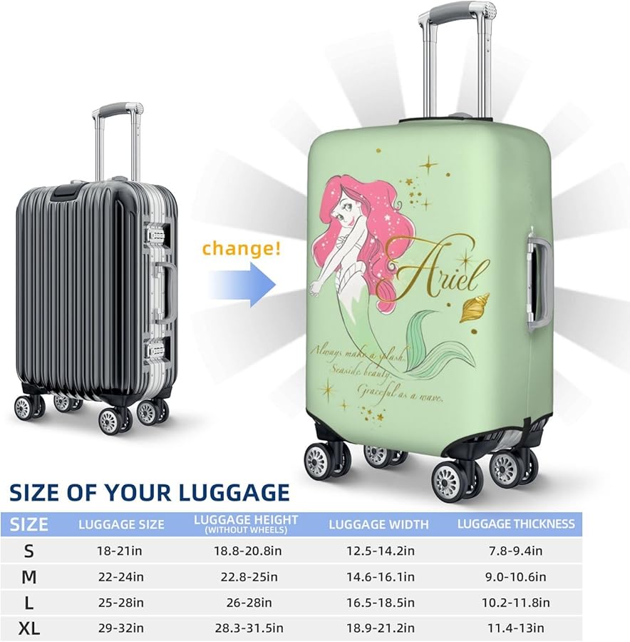 Amazon | [AGGZOM] リトルマーメイド アリエル スーツケースカバー