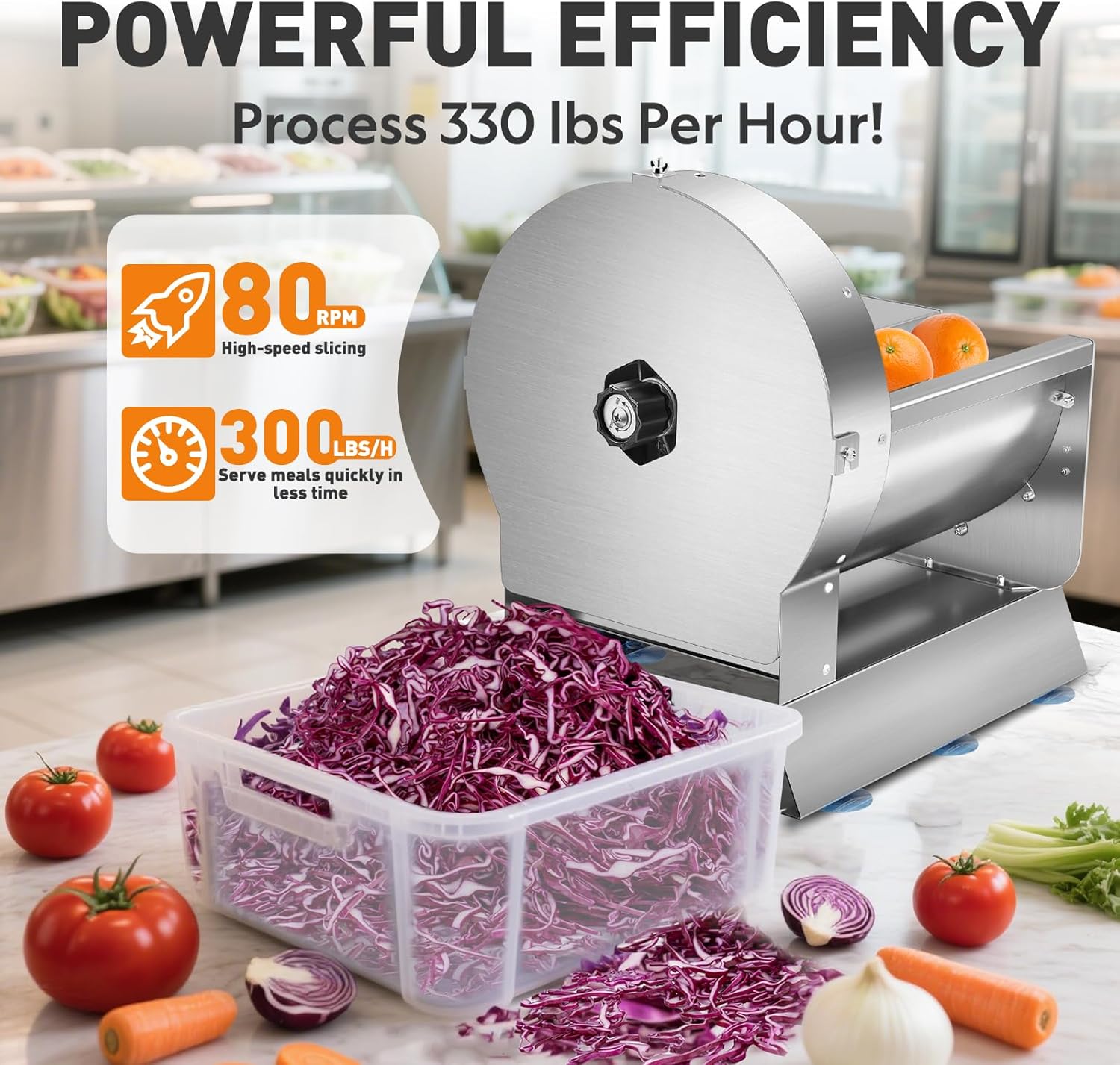 Commercial Vegetable Slicer Electric & Manual, 0–13mm,Commercial Fruit Stainless Steel Fruit Cutter Machine 2-IN-1, High-Speed Food Slicer for Cabbage, Potatoes, Tomatoes, Lemons