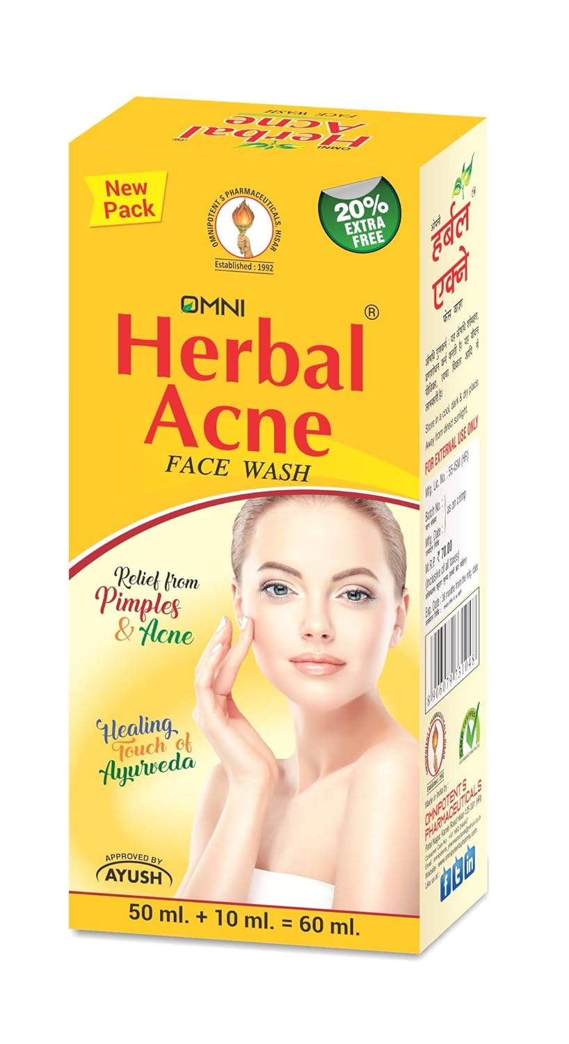 omni herbal acne face wash 60ml Amazon.in Beauty