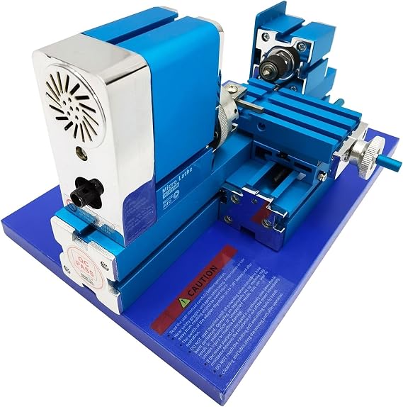 Mini Metal Lathe Machine Benchtop Mini Metal Working Lathe for Teaching Turning DIY Hobbyist School Teaching Equipment AC100-240V 36W 20000RPM