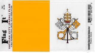 Vatican City Flag Decal for auto, Truck or Boat