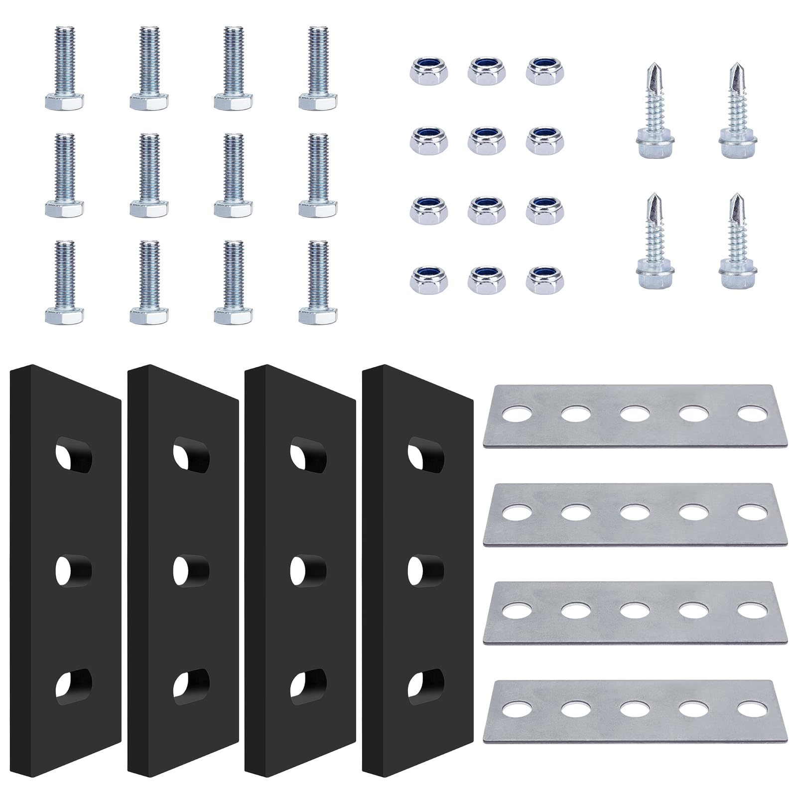 Sthovd 3/8" Stainless Snow Blower Impeller Modification Kit Replacement for Modifies 2-Stage Machine Snow Blower Impeller Kit Including Installation Hardware and More efficient Operation 4 Pieces