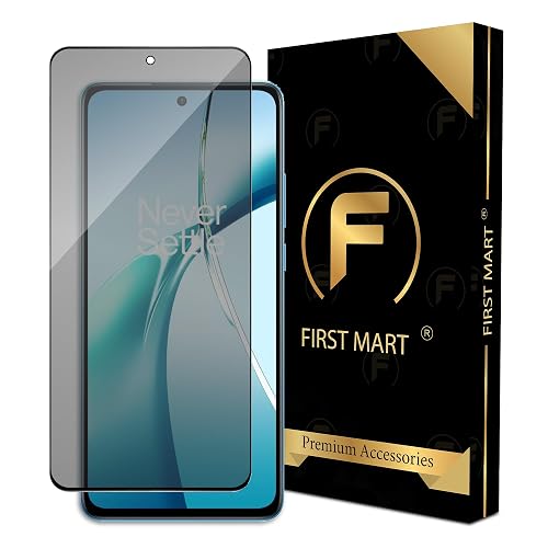 FIRST MART Privacy Tempered Glass for OnePlus Nord CE 4 Lite | Anti-Spy Screen Protector, Edge-to-Edge 9H Scratch Protection, Case-Friendly, Bubble-Free | Pack of 1