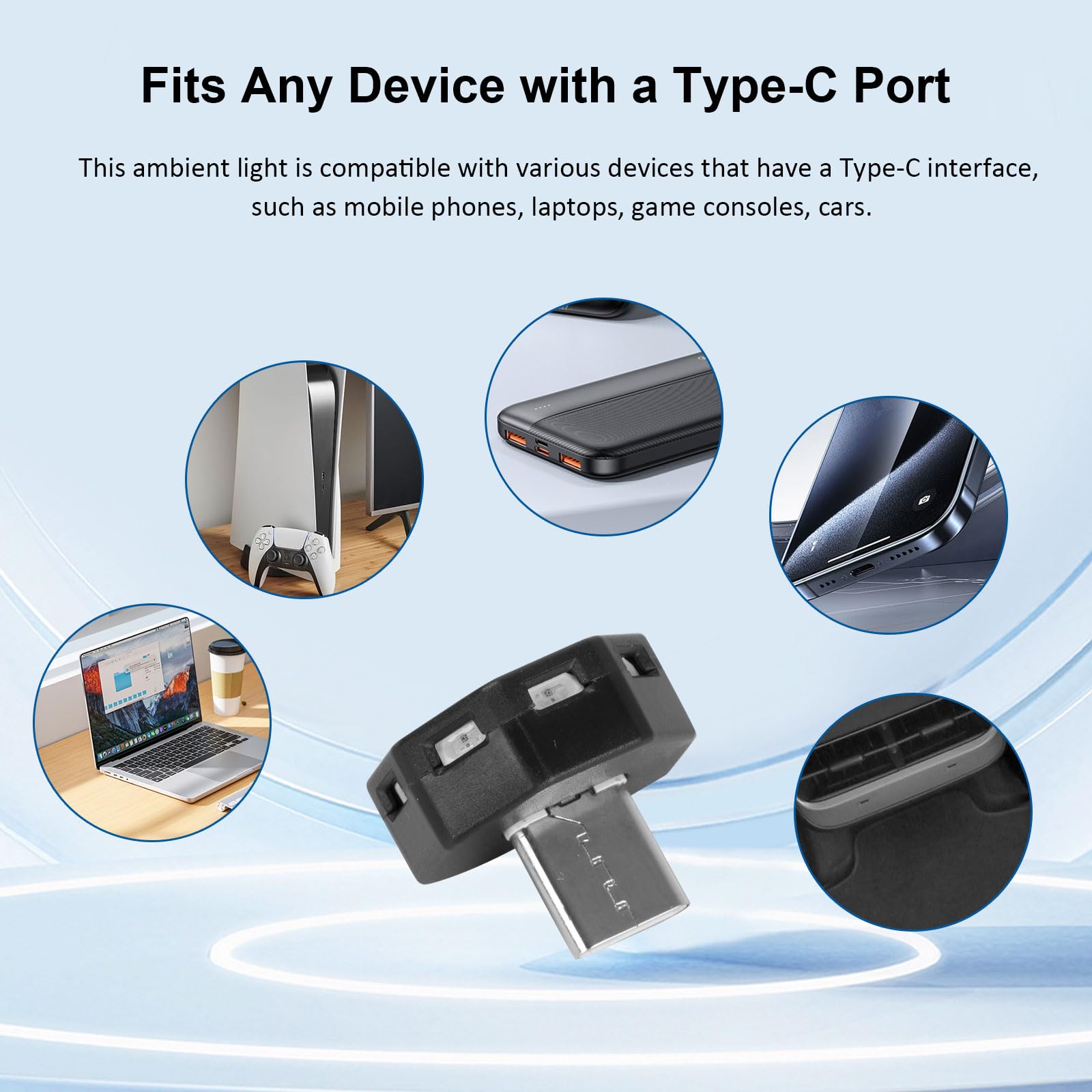 Kinrguiyuez USB LED Lampe RGB - Atmosphären Beleuchtung Für Schreibtisch