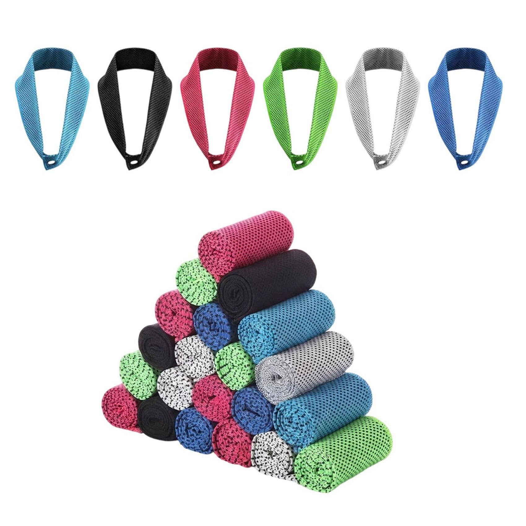 Jnchdghwa For Running, Yoga Camping for Neck Cooling Wrap 10 Pcs Cooling Towels with Snap Button Ice Cold Mesh Sports