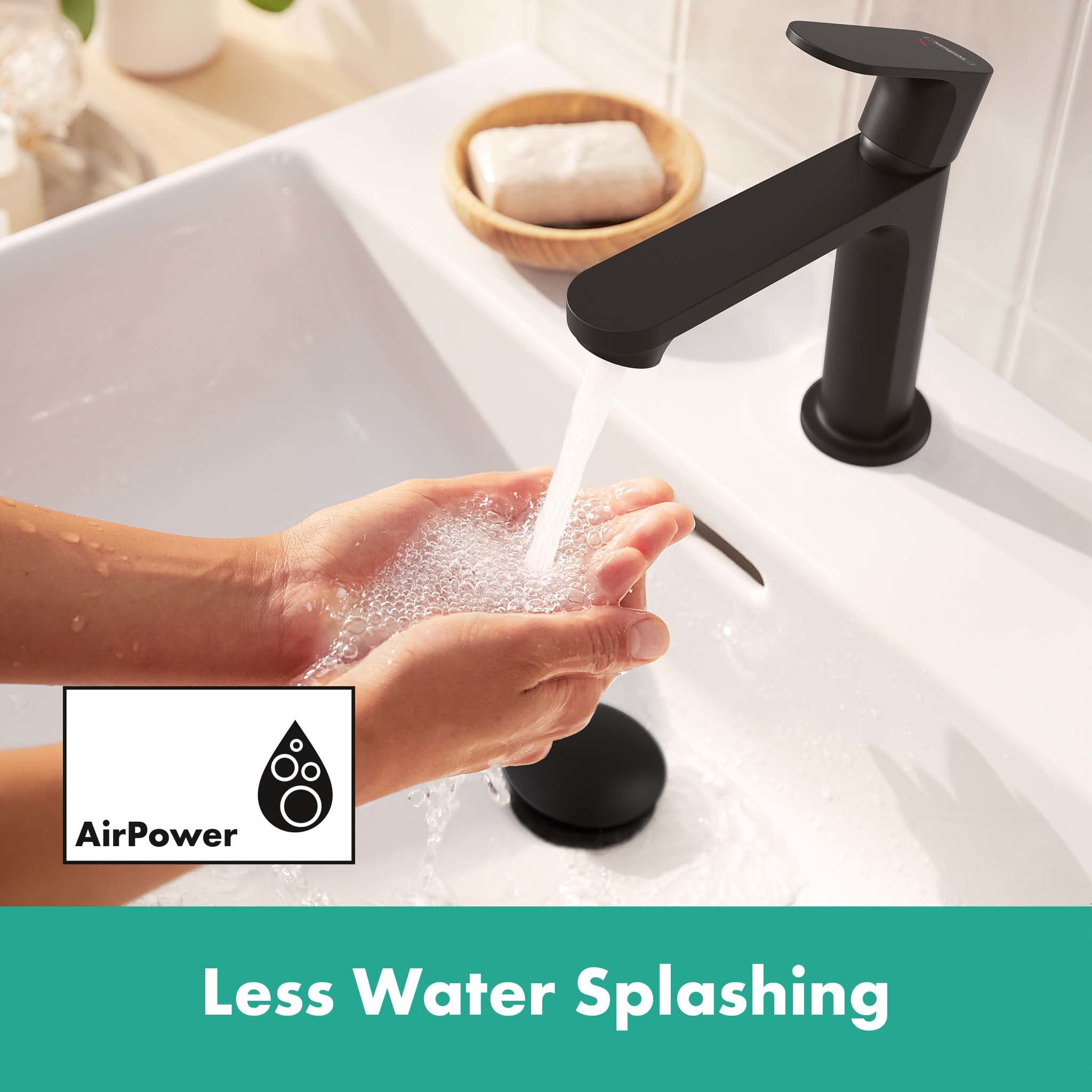 Hansgrohe Rebris E - Wastafelkraan met waste, CoolStart, chroom