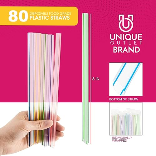 Miniatura 3 de V8 Original - Paquete de 6 antioxidantes 100% jugo de verduras, botella de plástico de 46 onzas líquidas + 80 popotes de plástico desechables de