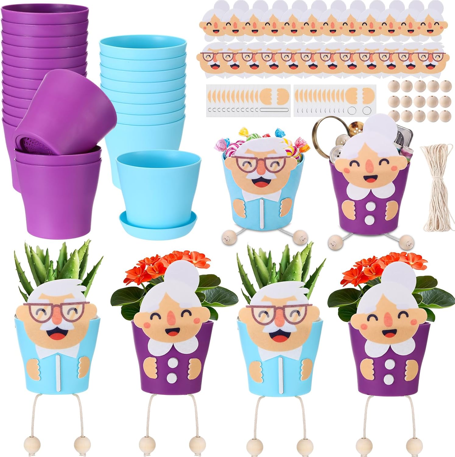 Hollowfly 24 Sets St. Patrick's Day Leprechaun Pot Craft Kit image 5