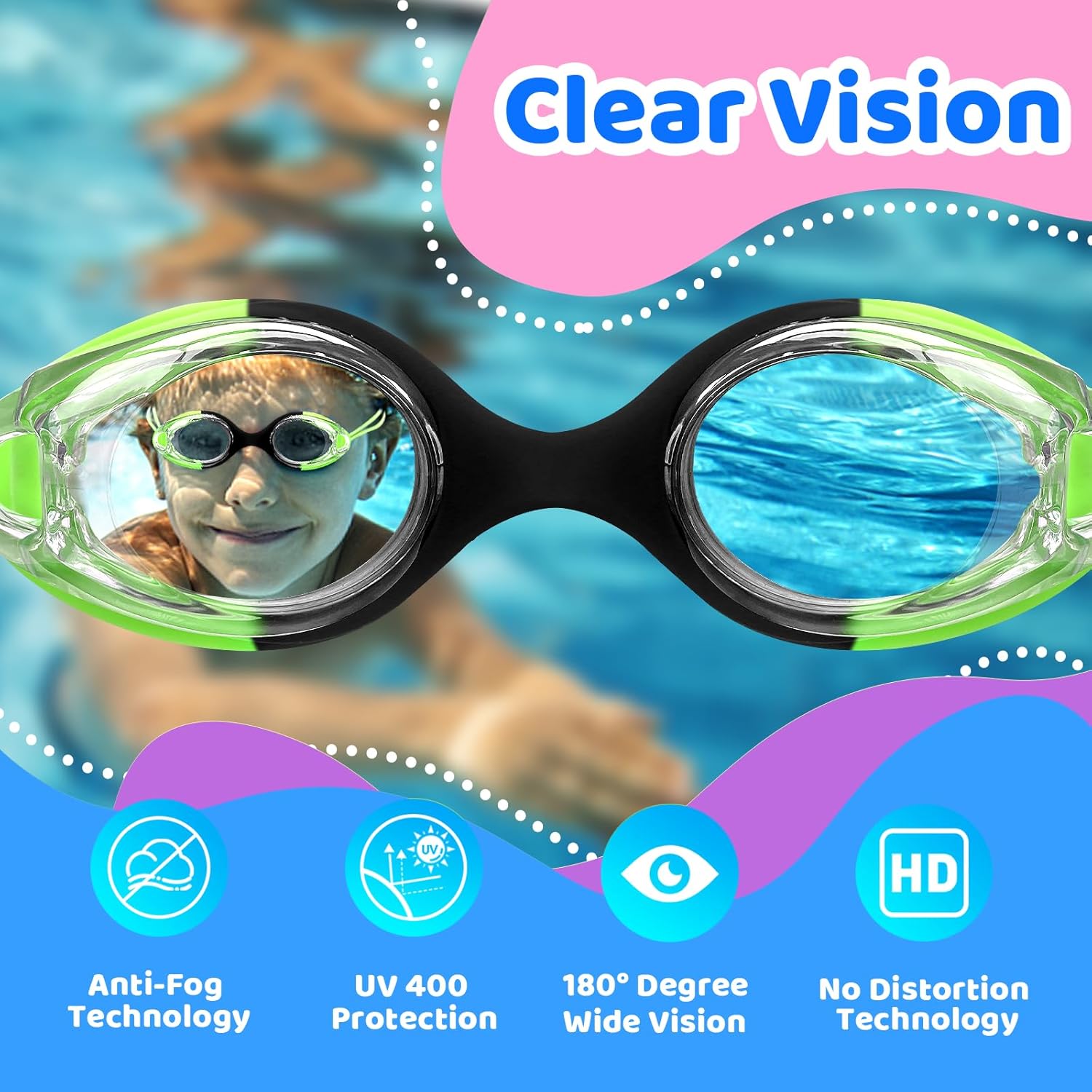 Vvinca 子供用スイミングゴーグル US243