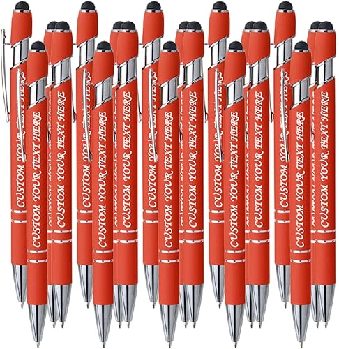 Vista 52 de 10 Pcs Personalized Pens Bulk Custom Ballpoint Pen, Engraved Pen with Name Logo Text Stylus Pens for Touch Screens Bulk-for Businesses, Office