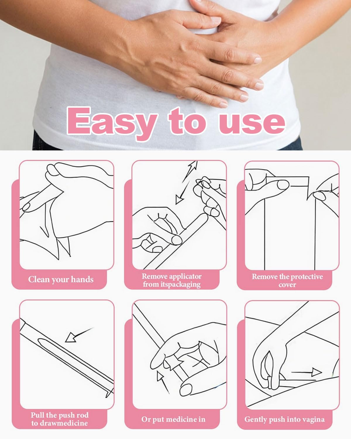 25 pezzi Applicatori Vaginali Monouso, Lubrificante Personale Applicatore, Vaginale Sparatutto Siringa Aiuti Sanitari Strumenti Pacchetto Individuale