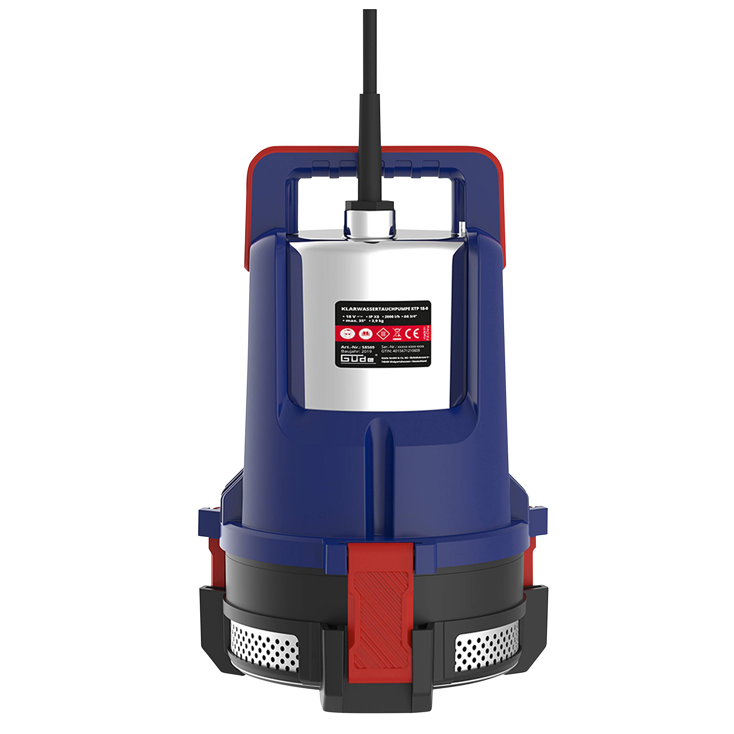 Güde Akumulatorowa pompa zanurzeniowa KTP 18-201-23, 36 W, 18 V, niebieska