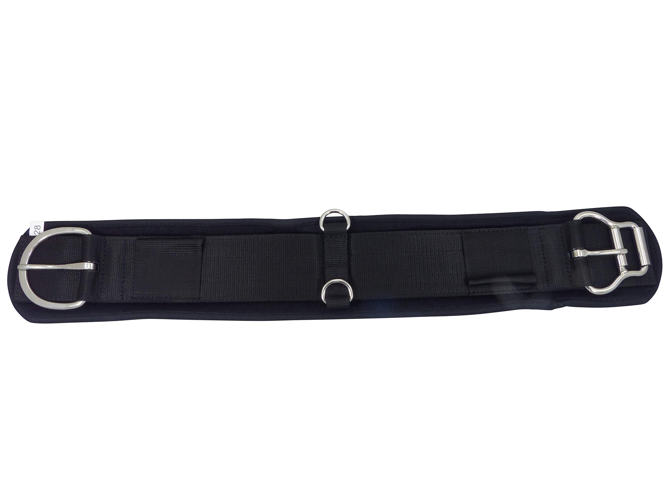 Western Sattelgurt Neopren – Schwarz 30 inch, atmungsaktiv, 12 cm, Edelstahl, Schnellgurtung