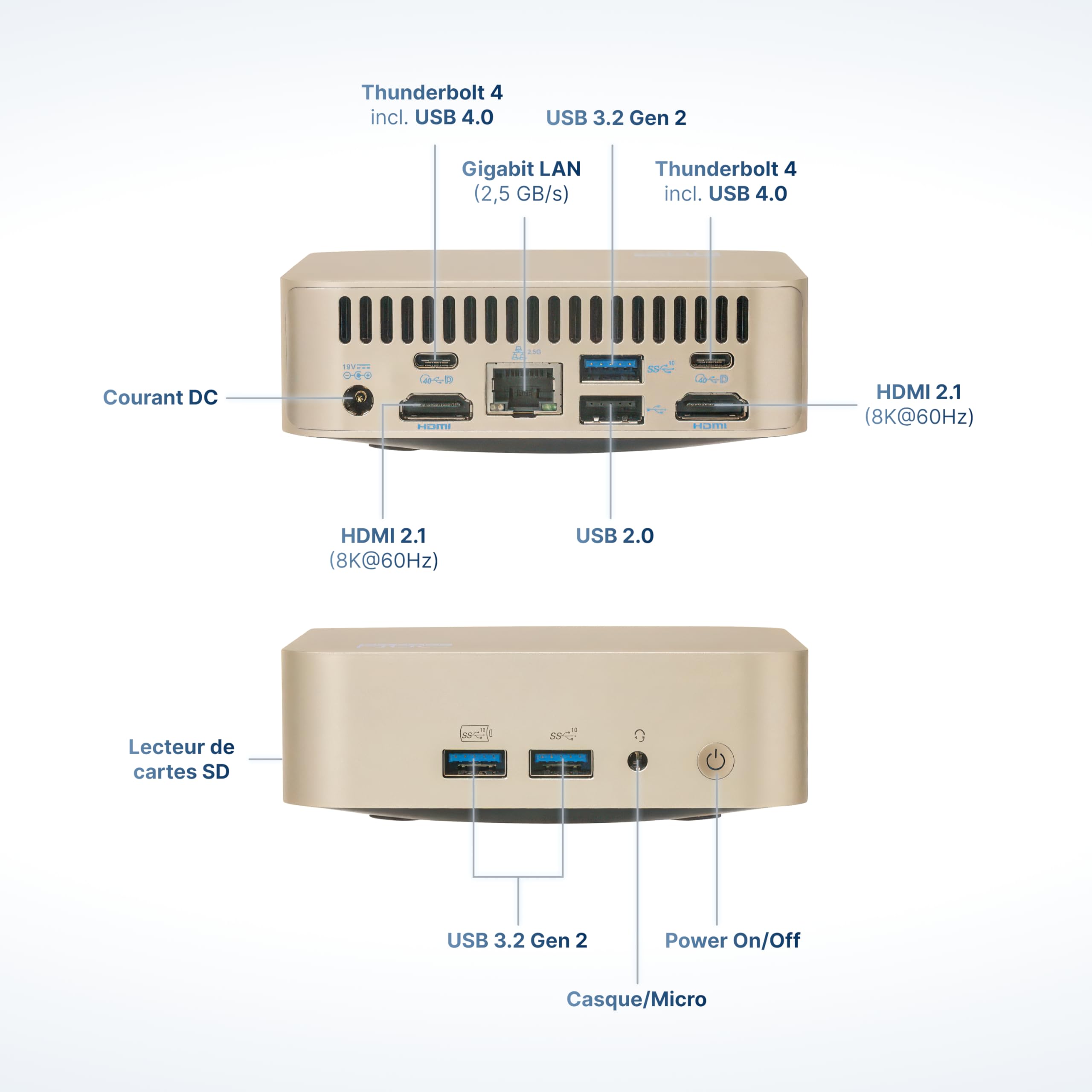 Lux Intel® Core-i5 13ᵉ Gén. • NUC 13 Lux Pro • 10 Cœurs, jusqu'à 4,6GHz • 16 Go RAM, 512 Go SSD • WiFi 6E • BT 5.3 • TB 4 • Microsoft Windows 11 Pro • Micro-Ordinateur pour Maison et Bureau