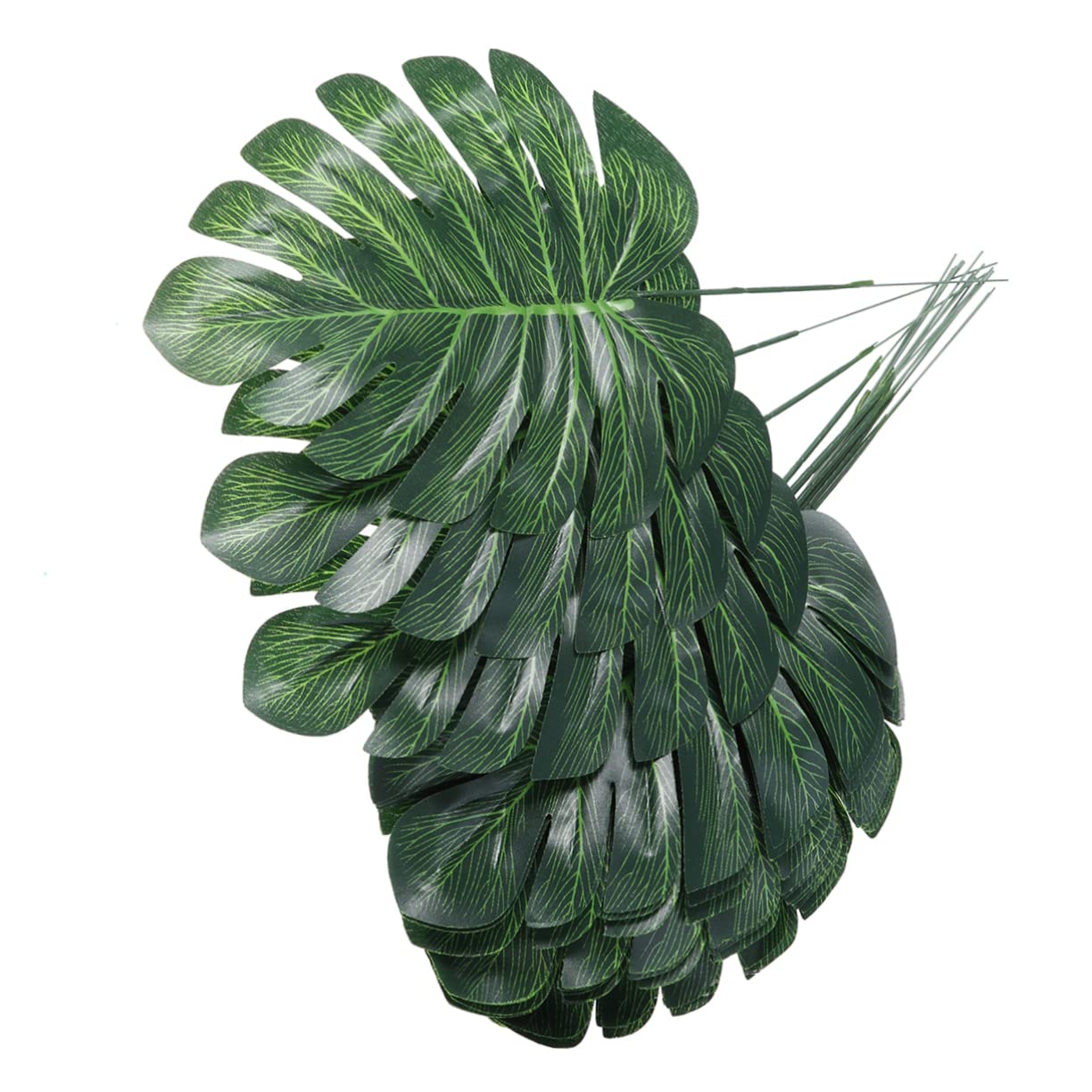 PRETYZOOM 2 Set Di Foglie Finte Foglie Artificiali Mini Foglie Di Monstera Per La Decorazione Di Casa Ufficio Bar 30 Pezzi * 2