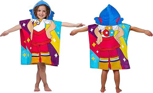 Miniatura 5 de Jay Franco True Rainbow Kingdom - Poncho con capucha, toalla de algodón súper suave y absorbente, mide 22 x 22 pulgadas