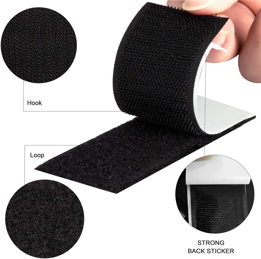 16Pairs Heavy Duty Hook Loop Strips with Adhesive Fastener?Double Sided Adhesive Sticky, Interlocking Tape Mounting Tape for Home Office ?1.5 x 3.9 Inch ? : Industrial & Scientific