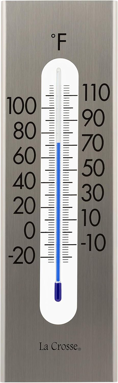 La Crosse Technology 204-1523 9 inch Stainless Steel Thermometer, Silver