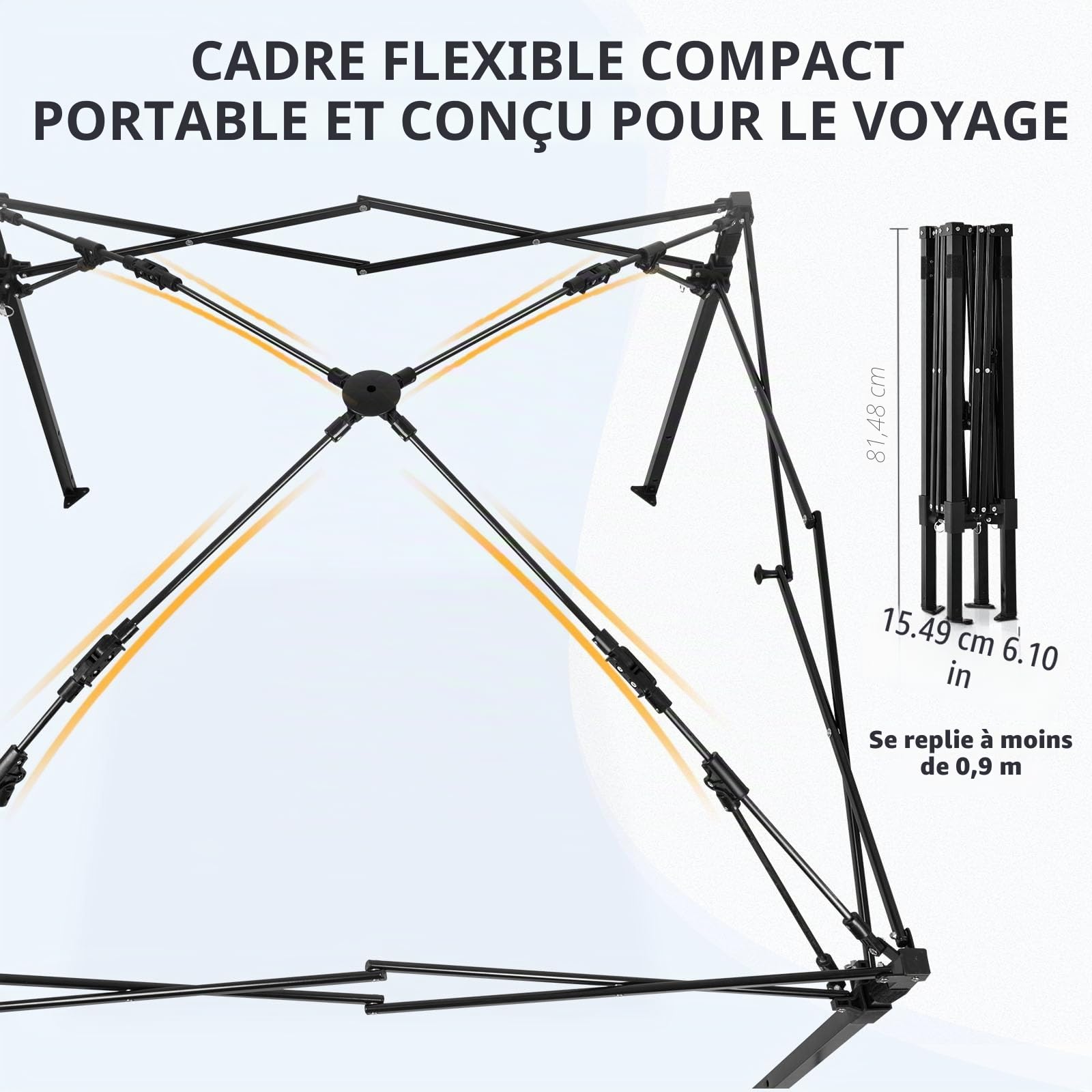 EAGLE PEAK Flex Ultra Compact 1,2x1,2 m Canopy Pop-up, Abri Solaire, Cabine d'essayage, Cabane de confidentialité Portable pour Piscine, séances Photo Tendance ou Camping, Bleu/Blanc