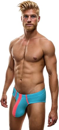 Wildmant Big Boy Pouch Modal Briefs Baby Blue and Pink