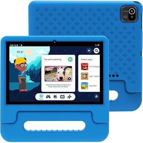 10.1" Kids Tablet with Android 13, 1280x800 IPS HD Display, 32GB Storage, 5000mAh, Dual Camera, Parental Controls, WiFi & Bluetooth, Gift for Kids
