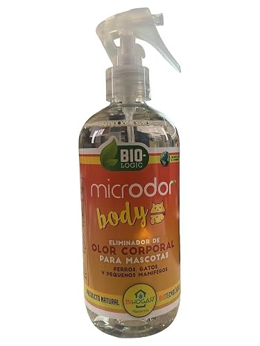 BACTEMIA MICRODOR Body 500ml eliminador de Olor Corporal para Perros, Gatos y pequeños mamíferos