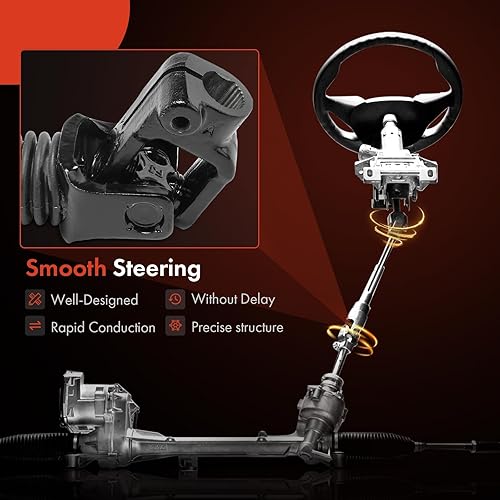 Miniatura 6 de A-Premium Eje de columna de dirección asistida inferior con acoplador de junta en U compatible con Jeep Cherokee 1984-1994, Comanche 1986-1992,