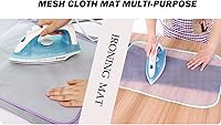 Vista 5 de Paquete de 5 paños de planchar para el hogar, malla protectora que ahorra quemaduras, paño de malla reutilizable para planchar, resistente al calor