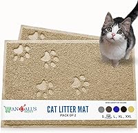 Vista 32 de Andalus - Alfombrilla pequeña para caja de arena de gatos, paquete de 1 - Alfombrilla impermeable, antideslizante y fácil de limpiar para caja