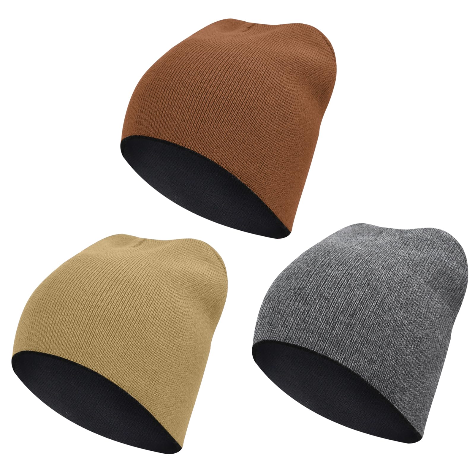 Kids Reversible Skull Beanie for Boy Girl, Kids Winter Warm Beanie