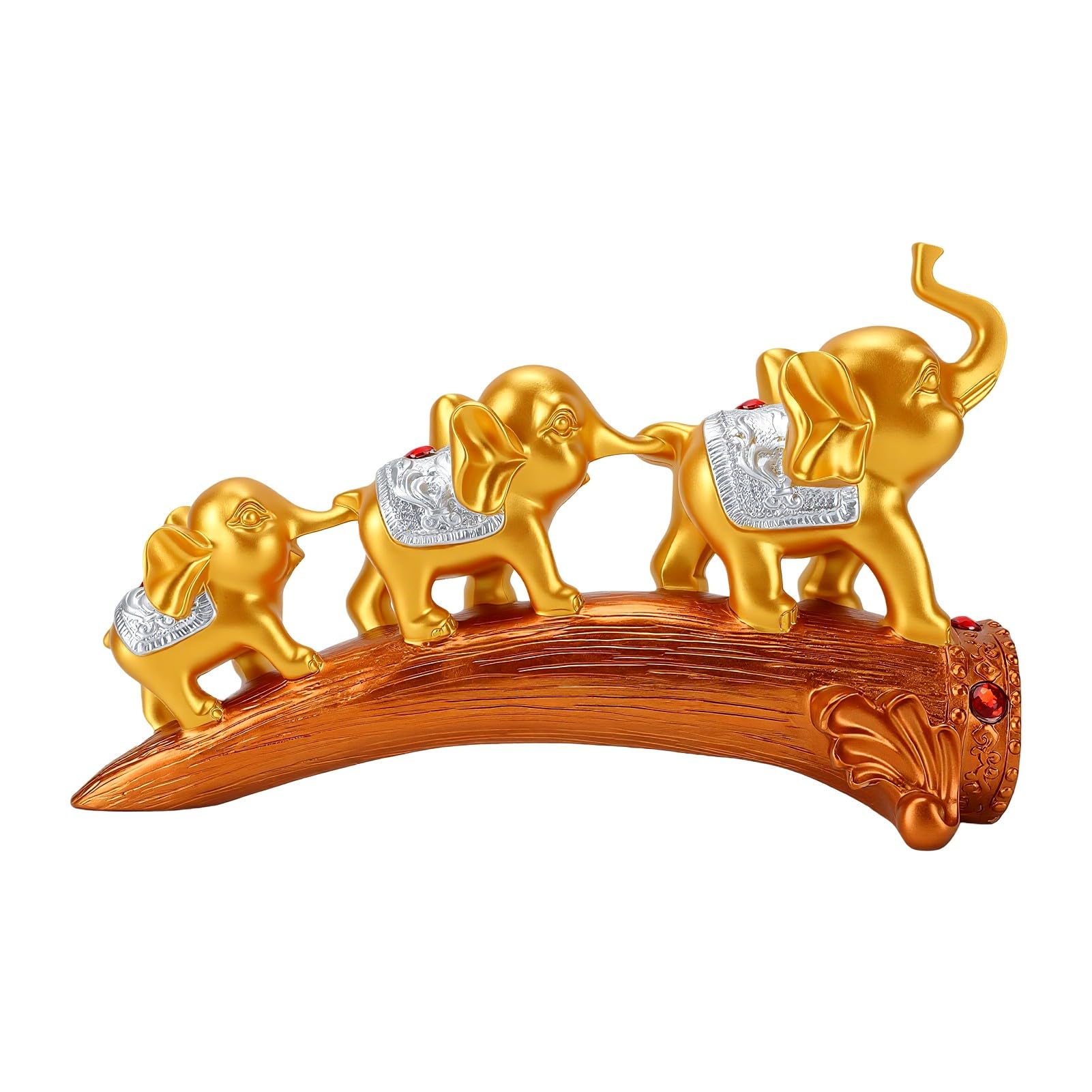 Luocute Elefanten-Ornament aus Kunstharz, 32 cm, Handgefertigte Figur