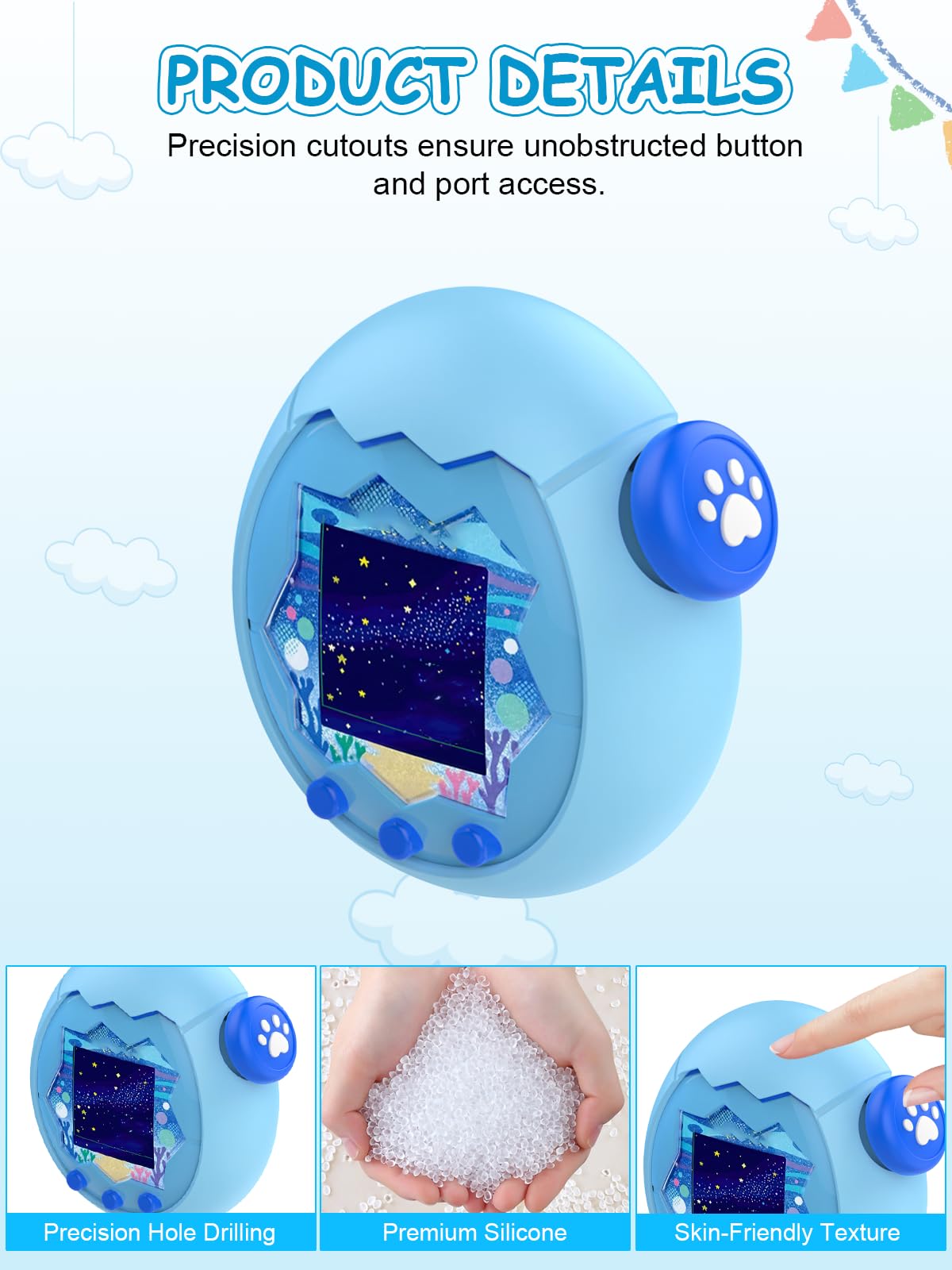 Silikonowe etui ochronne do Tamagotchi Paradise – miękkie, odporne na upadki, odporne na uderzenia, ze sznurkiem, elektroniczne akcesoria dla zwierząt domowych, ochrona do Virtual Pet Game